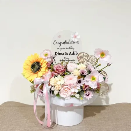 Bloom Box Akrilik Ucapan Wedding Pasangkayu